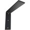 Ekena Millwork Countertop Support Steel Heavy Duty Bracket, Powder Coated Black 2 1/2"W x 10"D x 8"H BKTM02X10X08CSPBL - alternate 1